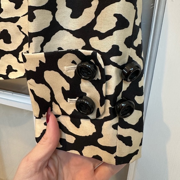 J. Crew Black & Ivory Double Breasted Silk & Wool Blazer Jacket Size 6 Small S - Picture 11 of 14